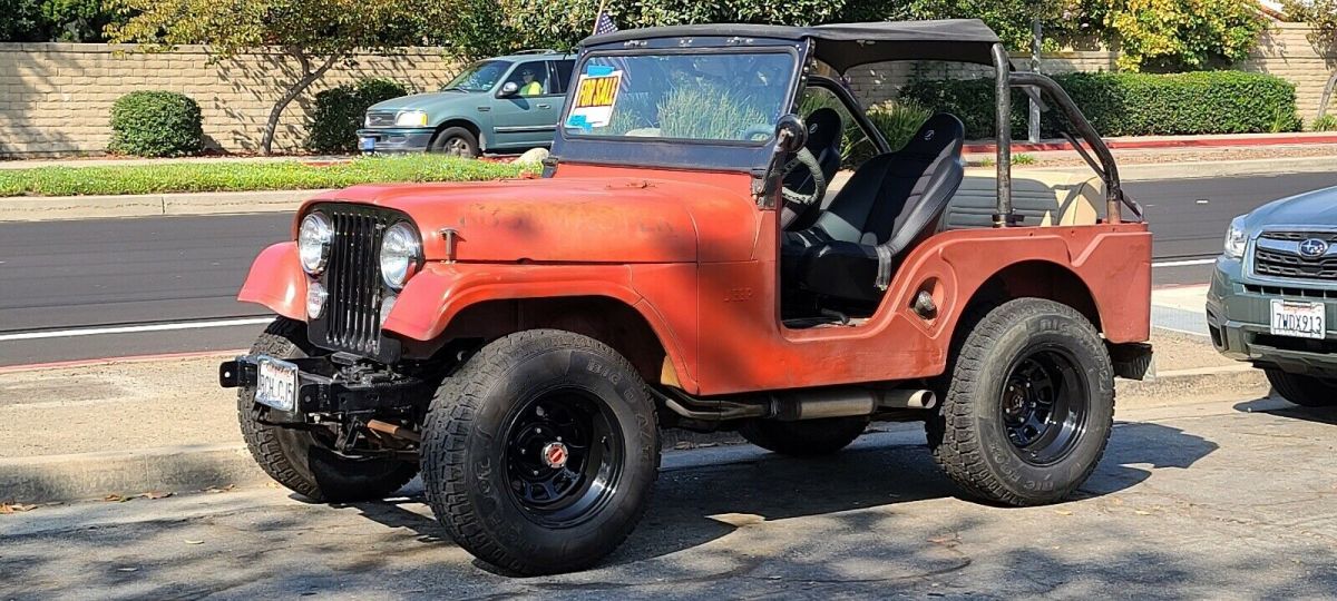 1965 jeep cj 5 pickup red 4wd manual stock