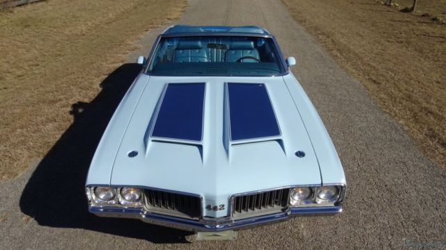 1970 oldsmobile 442 convertible 455 ram air w/ ac, hurst dual gate & rare colors