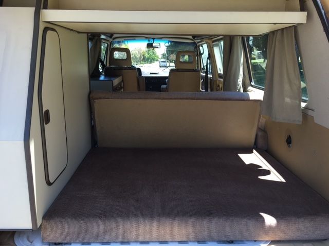 1985 volkswagen vanagon westfalia pop-up camper runs and looks great