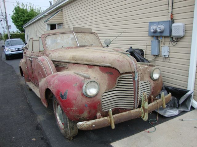rare 1940 convertible sedan dual side mounts barn find