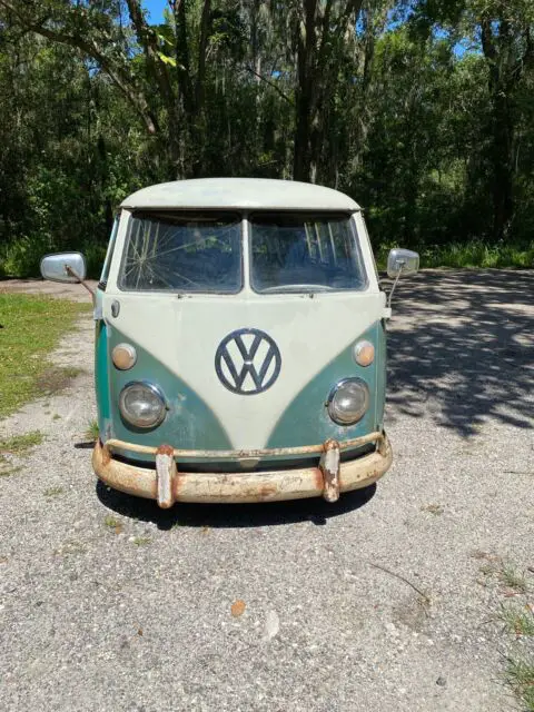 1966 volkswagen type 2 green rwd manual
