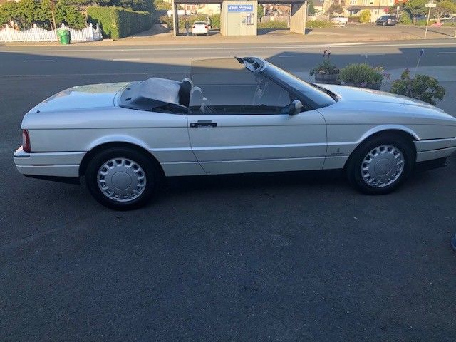 1992 pearl white cadillac allante convertible 44,200 miles black leather interio