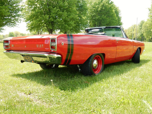 1968 dodge dart convertible gt, 340, 727 trans, six pack, restored!