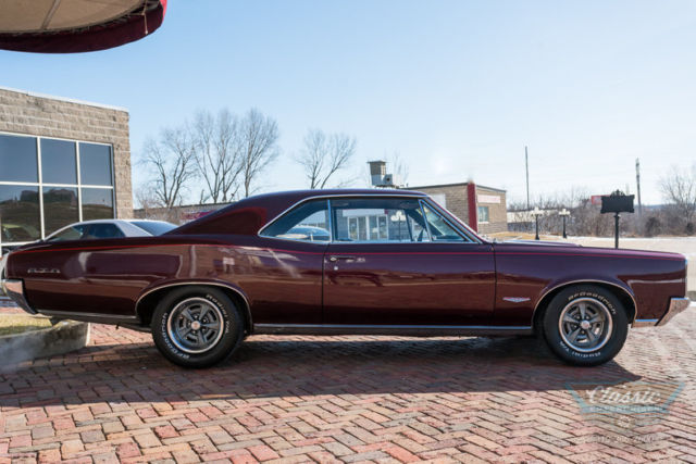 1966 pontiac gto hardtop 389 cid v8 2 speed automatic coupe burgundy red