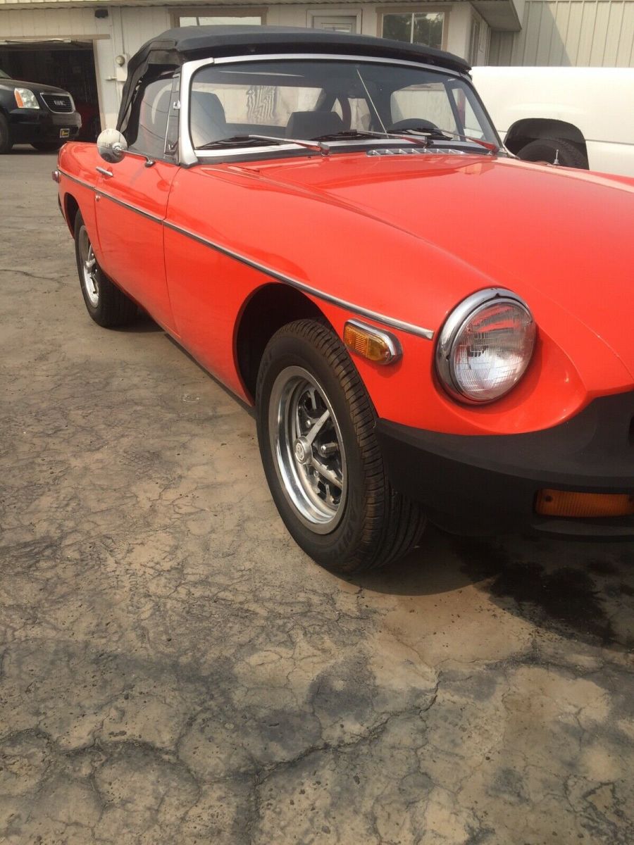 1980 mg b convertible orange rwd manual