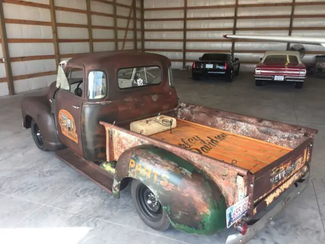 1953 chevrolet 3100, 5 window truck, harley davidson, rat rod, hot rod (47-53)