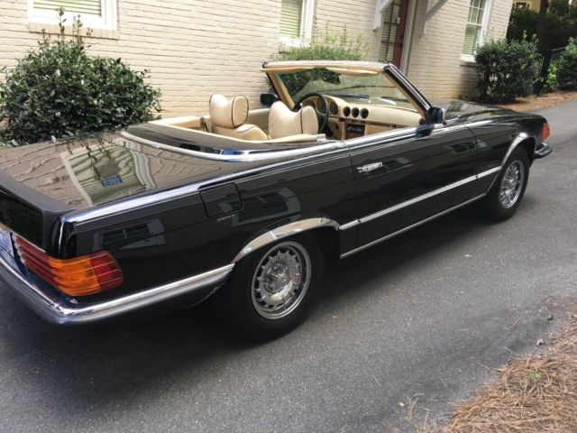 1985 mercedes-benz 380 sl stunning black * less than 43k miles * turns heads*