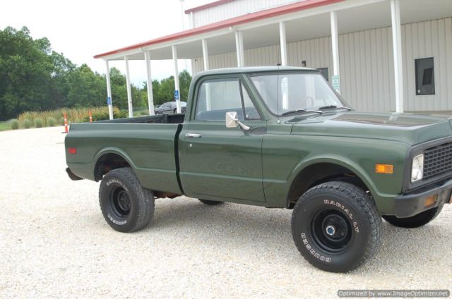 1972 chevrolet k10 custom 10 4x4 short bed v8 3 speed manual