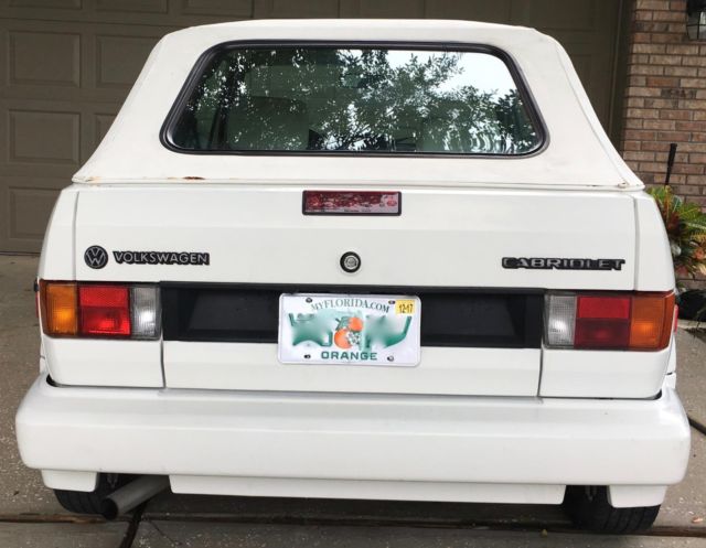 1992 vw volkswagen cabriolet triple white wolfsburg convertible low miles clean