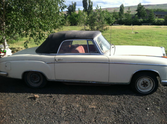 1959 mercedes benz 220s cabriolet vintage convertible, rare one owner barn find
