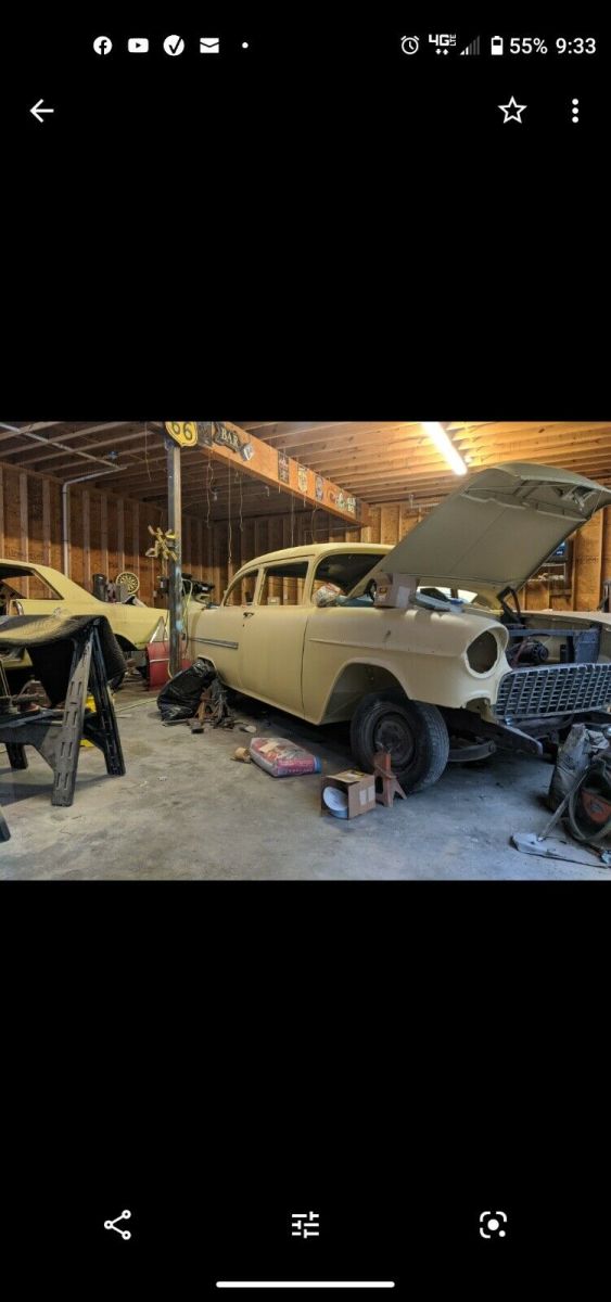 1955 chevrolet bel air white rwd automatic bel air
