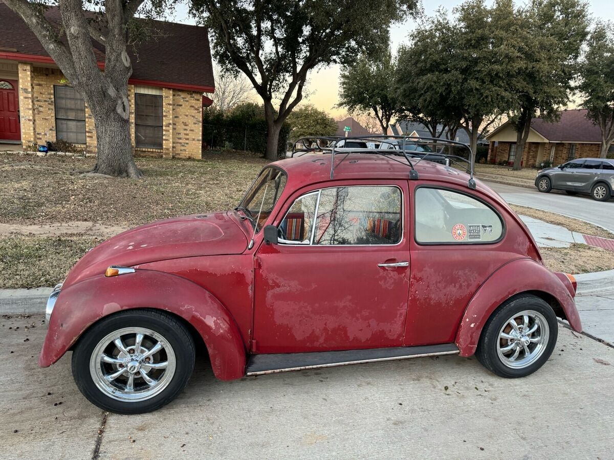 1968 volkswagen 1600 red rwd manual
