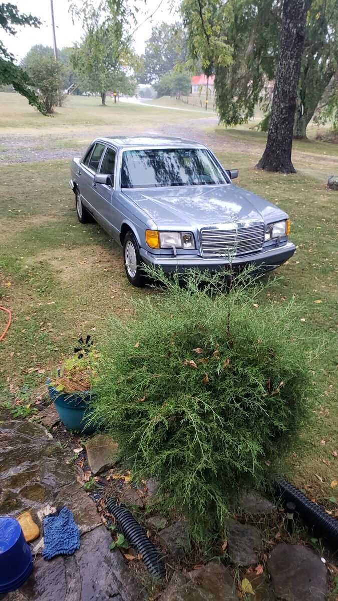 1986 mercedes-benz 420sel sedan blue sel