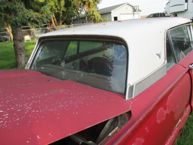 1959 ford thunderbird red white top re-build or parts car complete