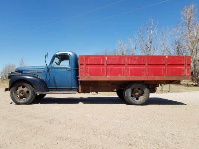 1941 chevrolet 1 1/2 ton farm work dump patina grain truck chevy 1942 1945 1946