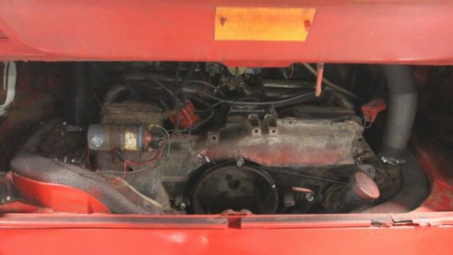 classic vintage chrome bus type 2 2000cc manual transmission red
