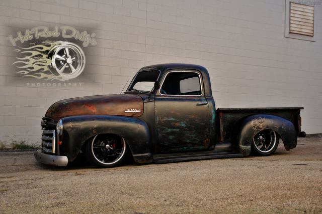 slammed hot rat street rod patina shop truck air ride bagged 3100 47 53 cold ac
