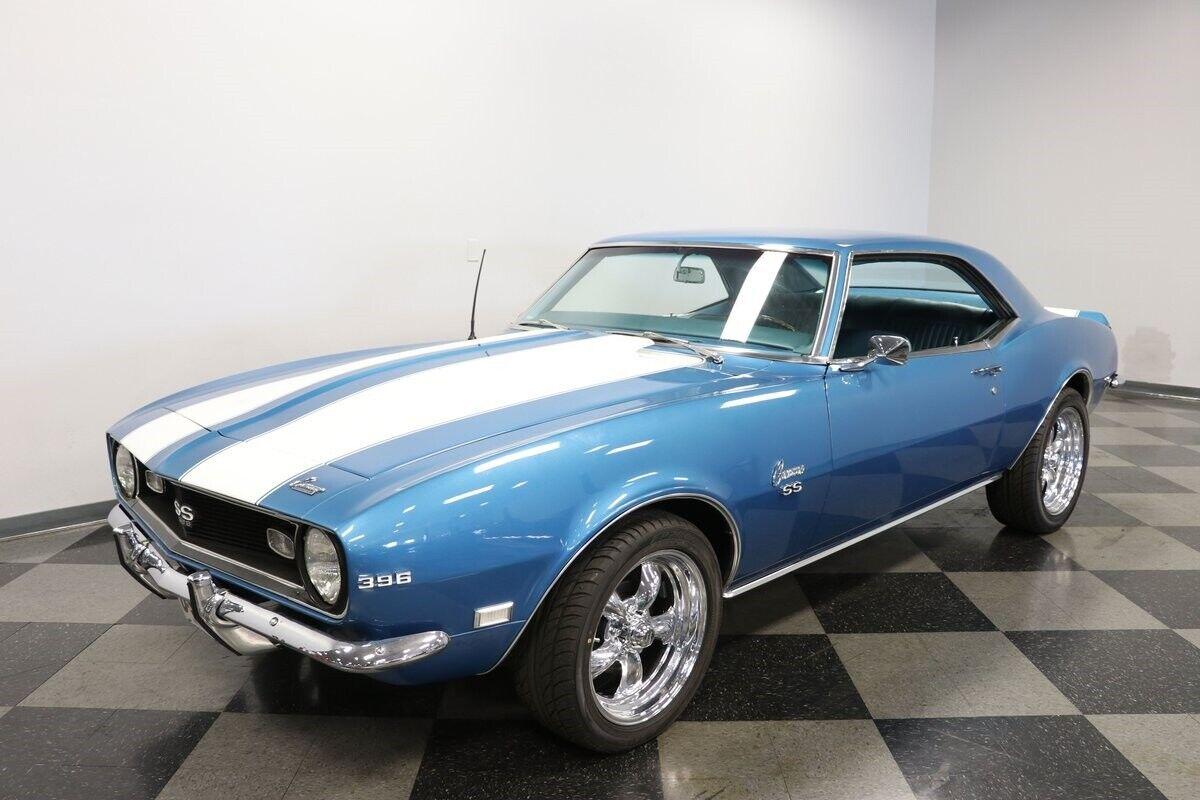 1968 chevrolet camaro ss marina blue 54589 miles