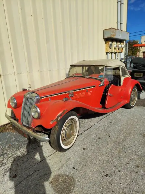 1954 mg td convertible red rwd manual stainless
