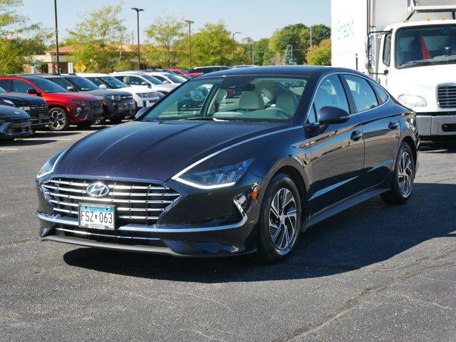 2021 hyundai sonata hybrid blue