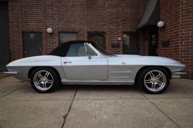 1964 chevrolet corvette - factory silver/silver pb pw 4spd 1963 1965 1966 1967
