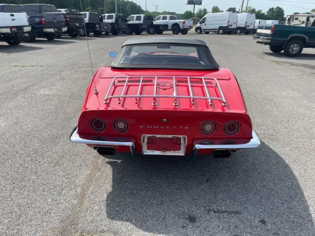 1971 chevrolet corvette convertible red rwd manual lt-1