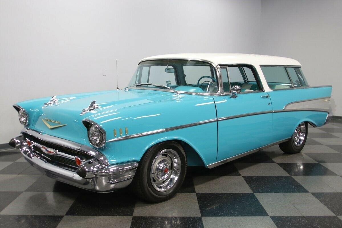 1957 chevrolet nomad bel air restomod turquoise 350 v8 zz4 970 miles