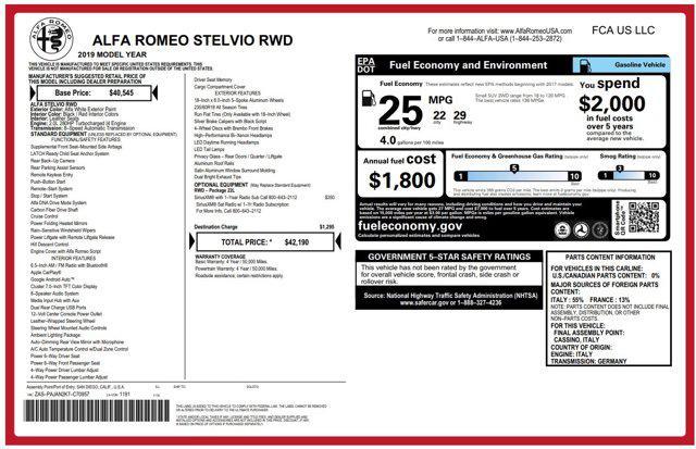 2019 alfa romeo stelvio base