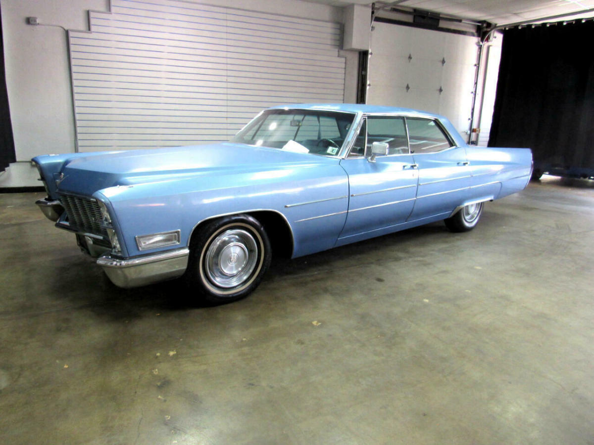 1968 cadillac sedan 93,814 miles blue classic car select automatic