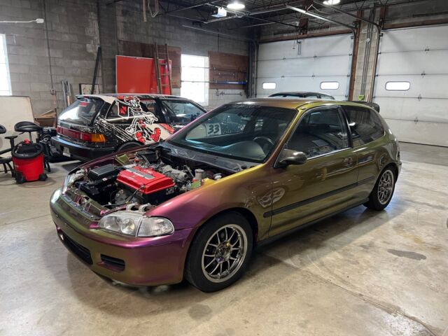 1994 honda civic hatchback purple fwd manual dx