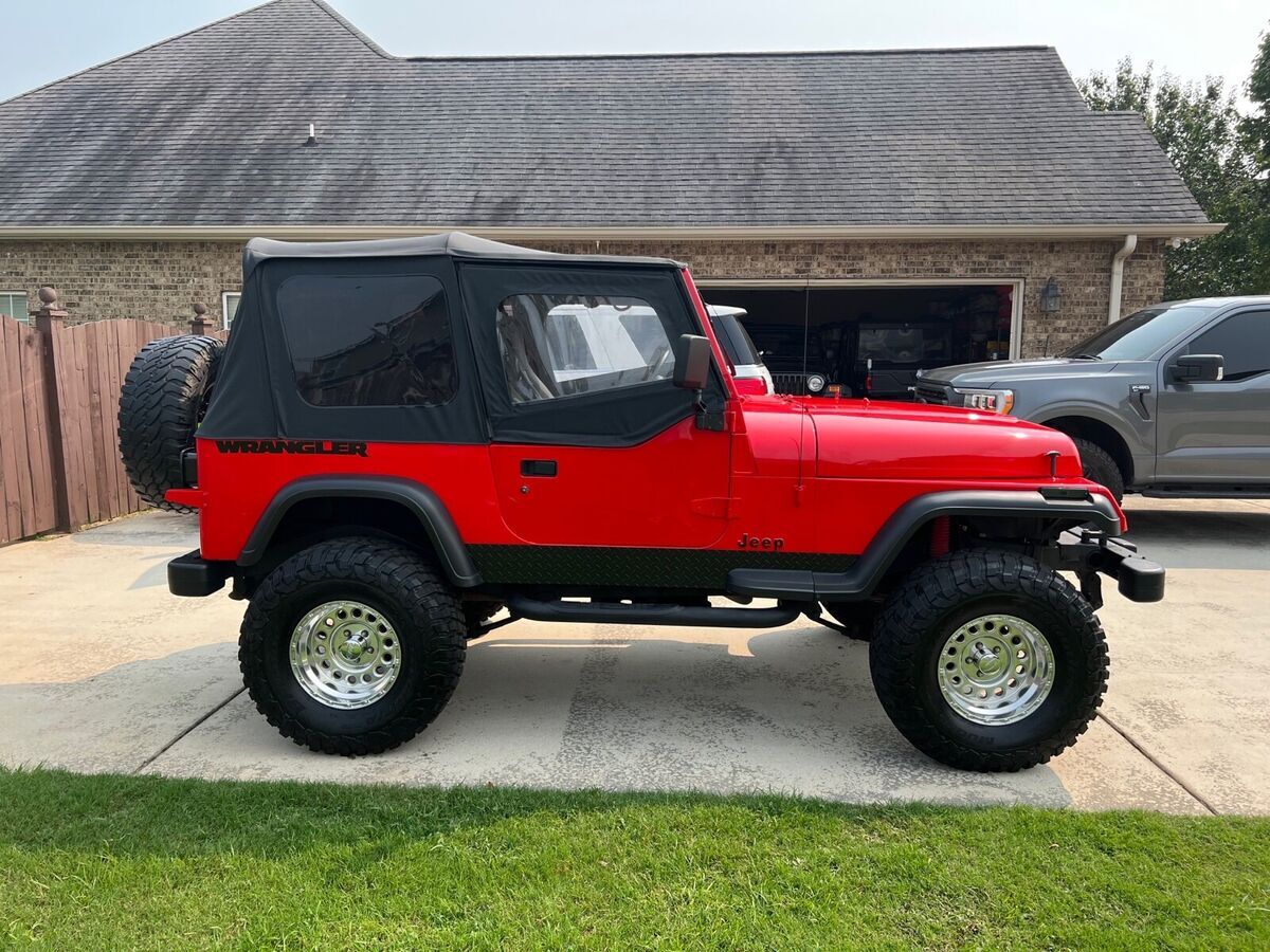 1994 jeep wrangler / yj suv red 4wd manual sahara