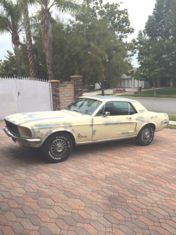 original 1968 ford mustang 74k orig miles factory a/c,tinted glass am/fm 8 track