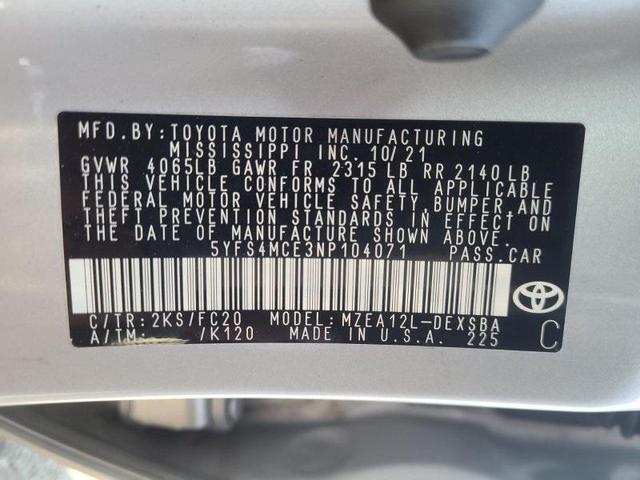 2022 toyota corolla se