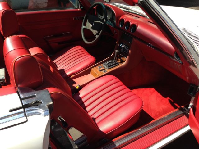 1978 mercedes benz sl450 - euro front end - white/red - 250,xxx km - auto