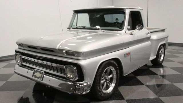 classic vintage chrome chevy c10 350 lt1 v8 auto transmission silver