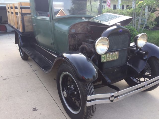 1928 model aa ford flat bed