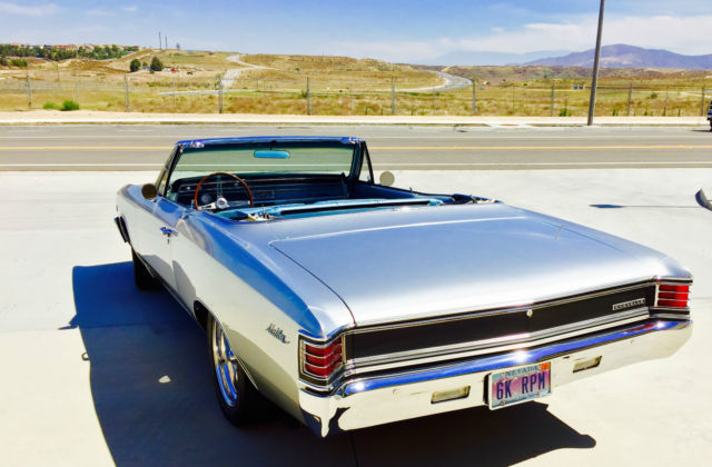 1967 chevelle convertible 350sb/th400-silver bullet mailbu american muscle car
