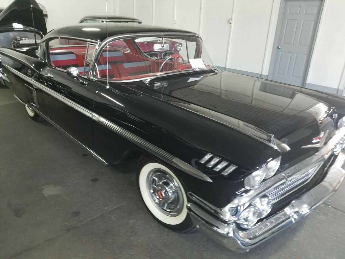 1958 chevy impala black/red superior condition factory 283 v8 powergliude