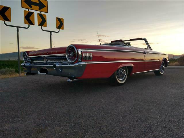 1963 ford galaxie 390 v8 automatic convertible red