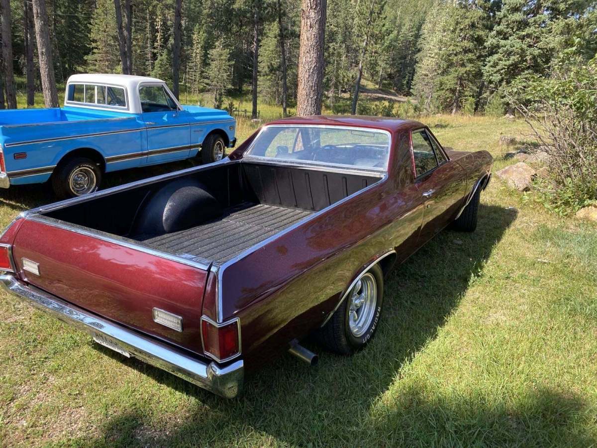 1971 chevrolet el camino 0 burgundy pickup 8 cyl, automatic