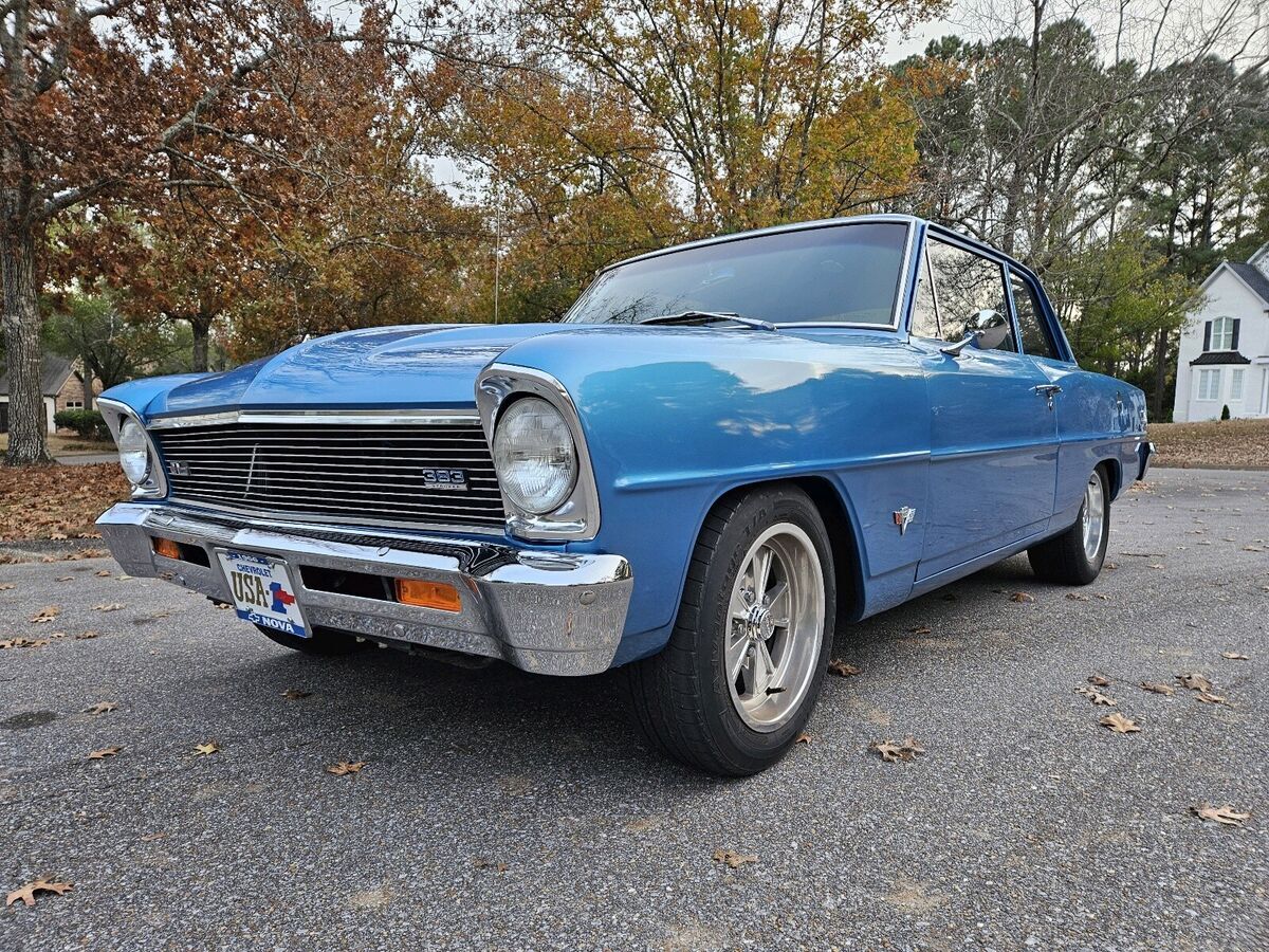 1966 chevrolet nova blue rwd manual chevy ii