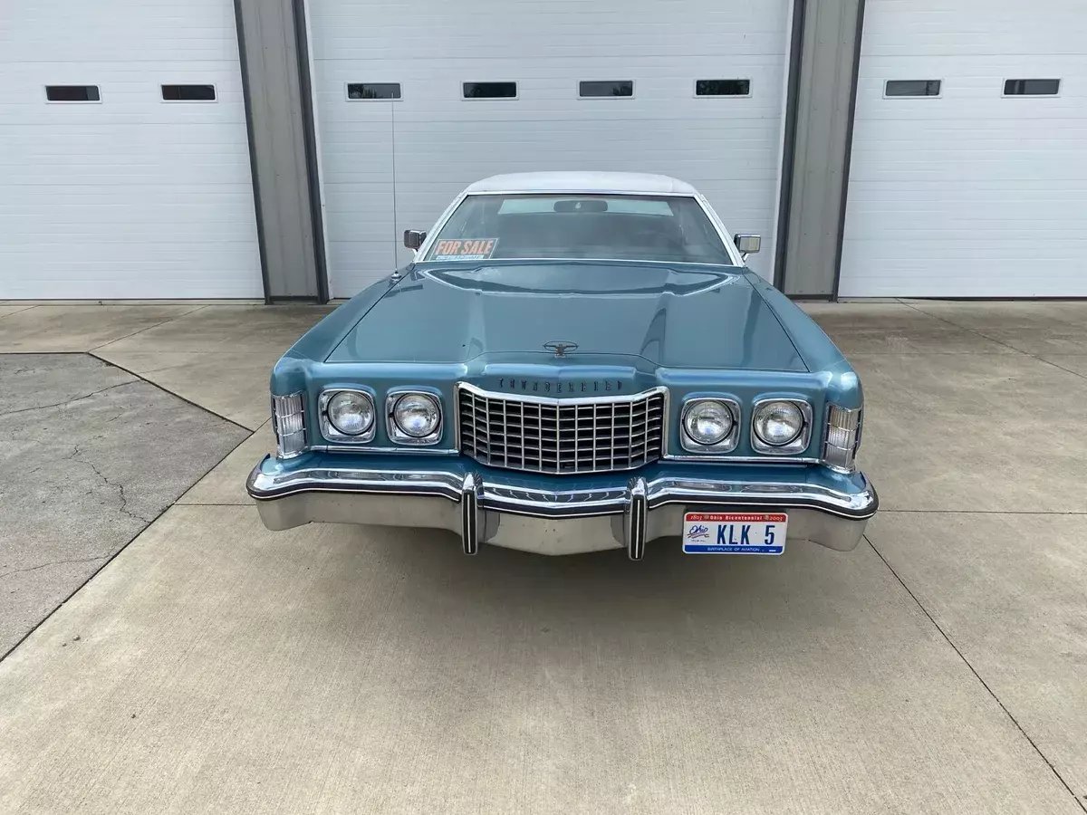1974 ford thunderbird coupe blue rwd automatic