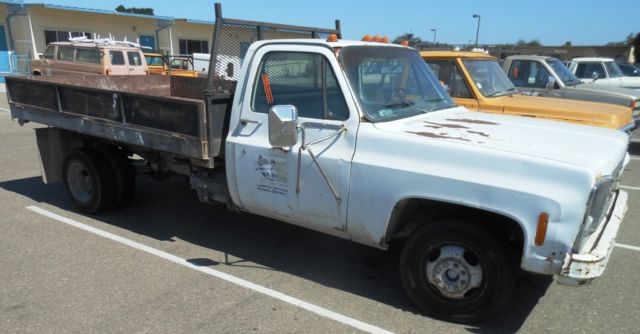 1980 chevy custom deluxe c-30 flat bed dump truck - rtauctions**