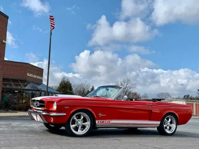 1965 ford mustang convertible red white top mint condition