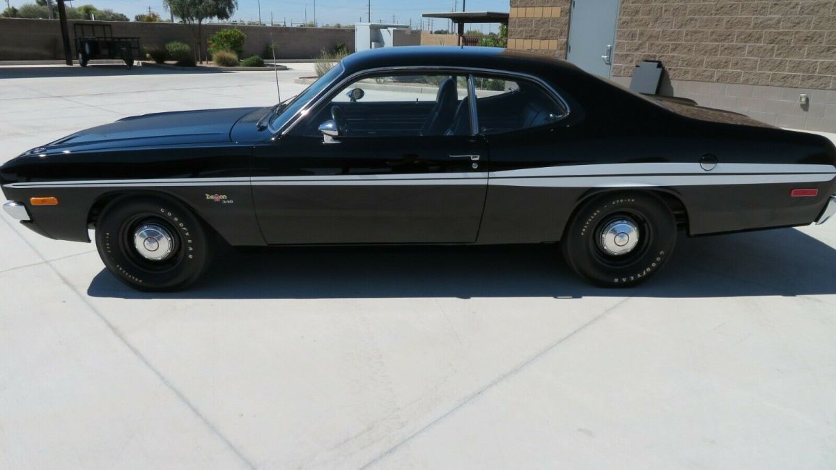 rare 1972 dodge demon, #'s matching, tx9 (black on black) stripe option