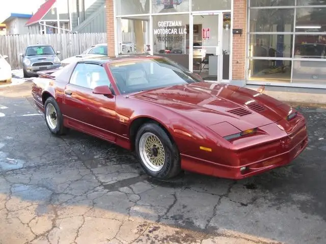 1987 pontiac firebird 2dr coupe trans am 50971 miles burgundy coupe 5.0l 8-cylin