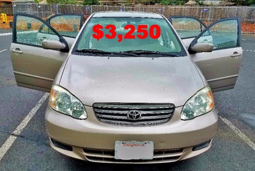 2003 toyota corolla in california by owner