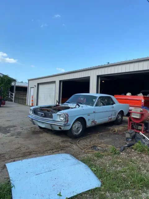 1966 ford mustang coupe blue rwd automatic 2dr