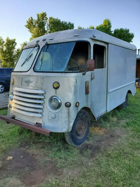 1956 chevrolet grumman olson kurbside aluminum step van stepvan milk truck