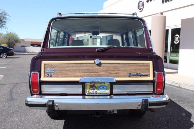 1989 jeep grand wagoneer limited 4x4 90,521 miles black cherry pearl coat wagon